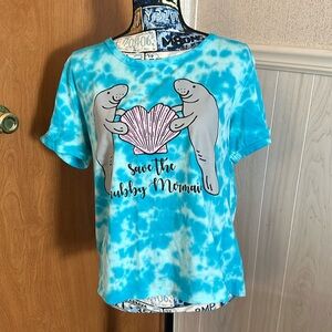 Chubby Mermaids save the chubby mermaid tee shirt Size XL